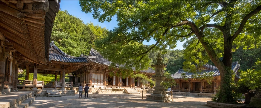 마니산 산책로와 참성단 방향을 표현한 이미지