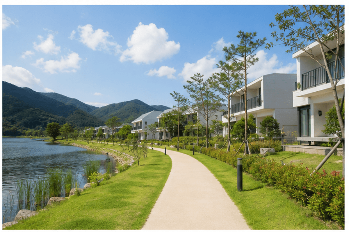 리조트 주변 산책로와 휴식 동선